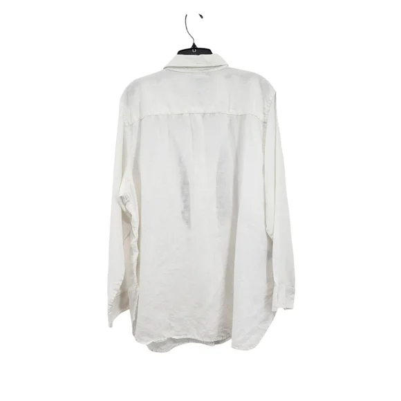 Lauren Ralph Lauren Women's 100% Linen Embroidered Button Front Shirt - XL - Picture 6 of 6